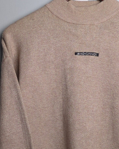 Beige Mockneck Sweater