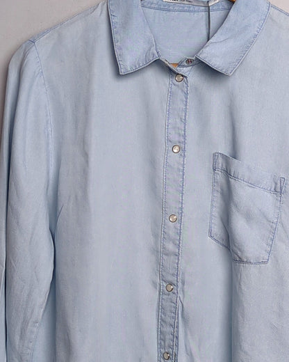 Only Blue Lyocell Women's Shirt