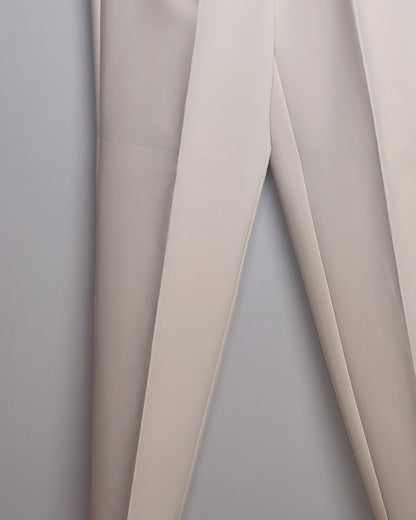 Zara Off-White Tapered Trousers