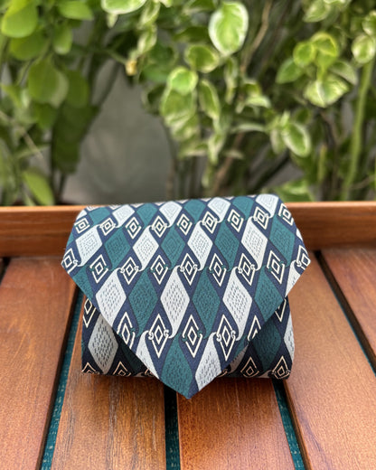 Chaps Ralph Lauren Blue Geometric Necktie