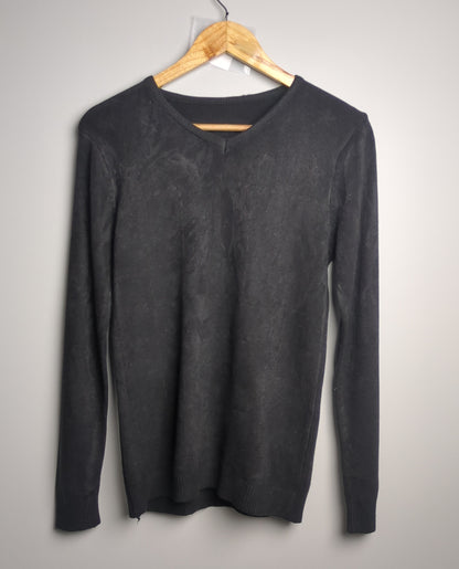 Black V-Neck Sweater
