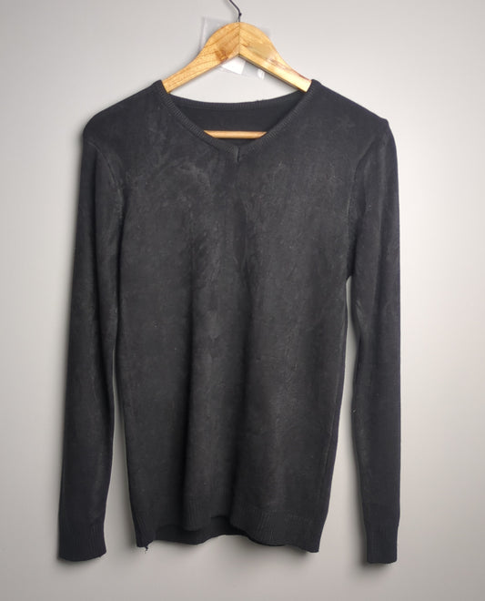 Black V-Neck Sweater