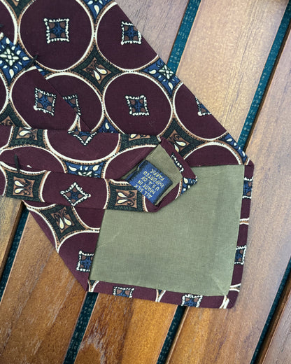 Chaps Ralph Lauren Wine Patterned Necktie