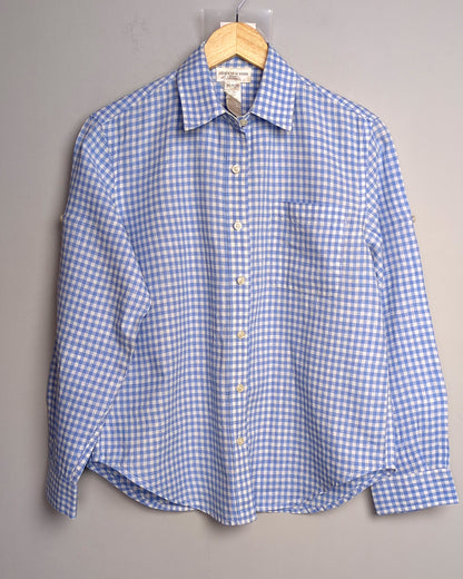 Jones New York Blue Gingham Shirt