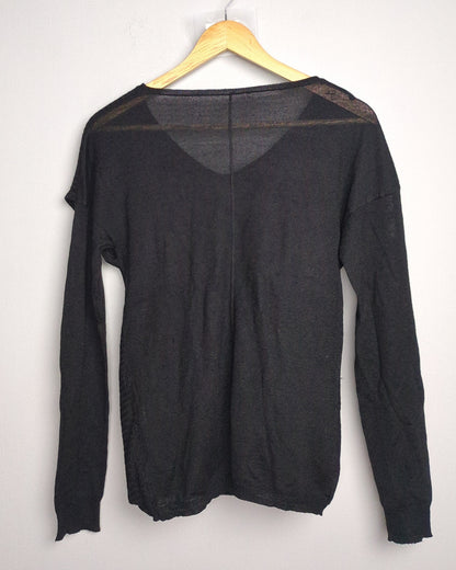 Black Cowl Sweater