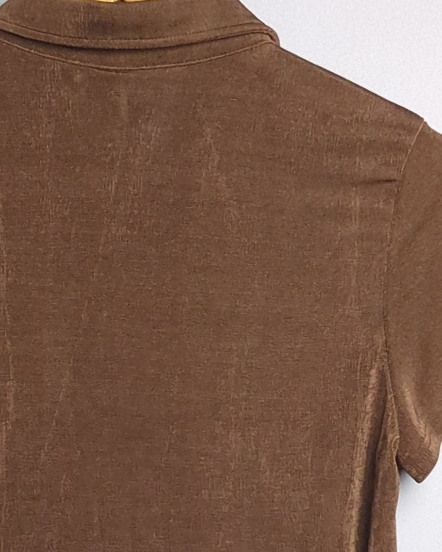 Divided H&M Brown Collared Shirt