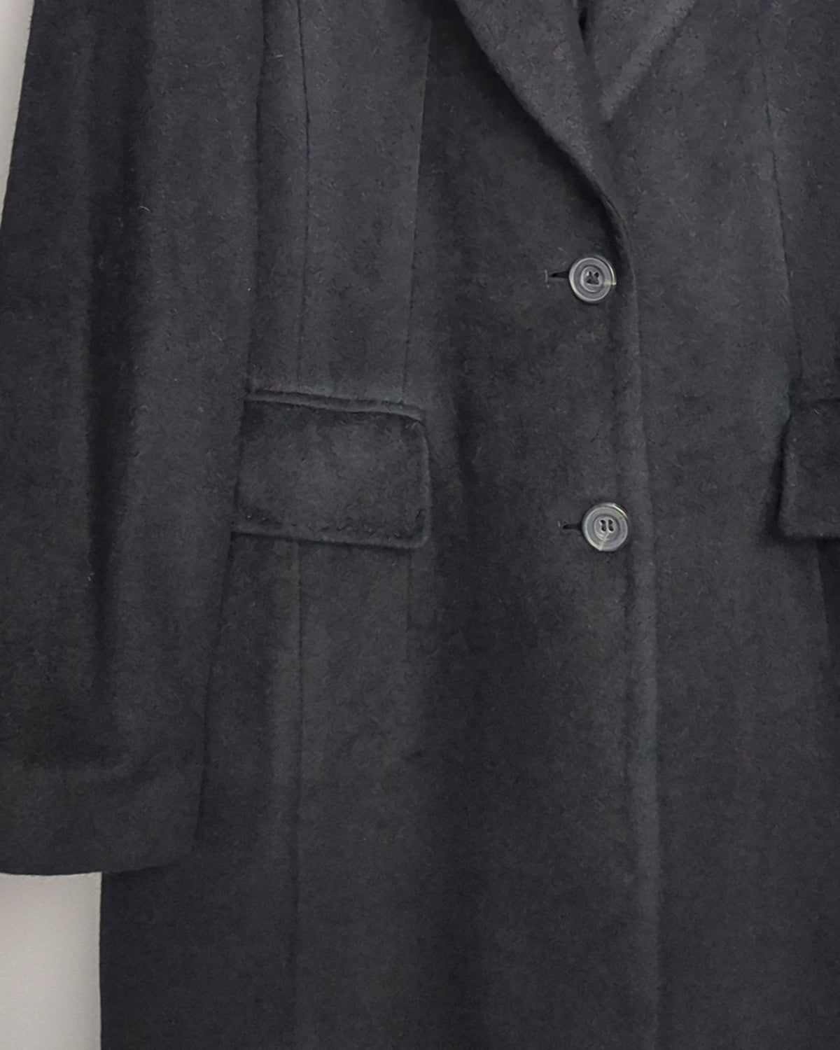 Zishen Black Woolen Coat