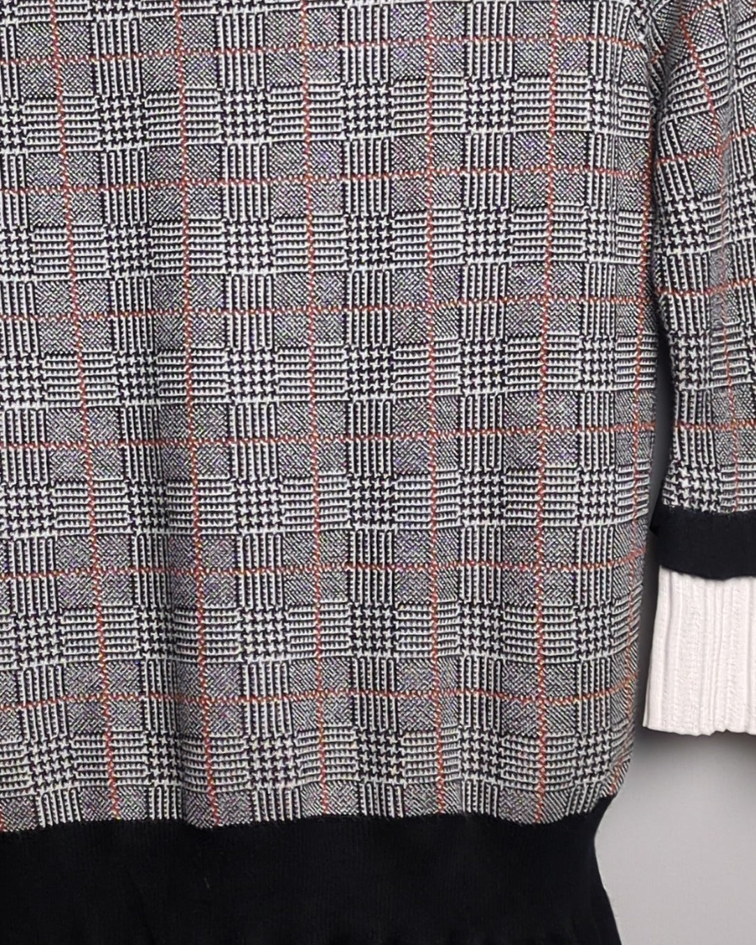 Gray Plaid Sweater