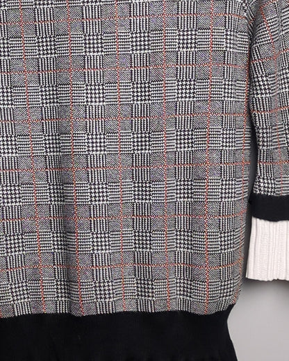 Gray Plaid Sweater
