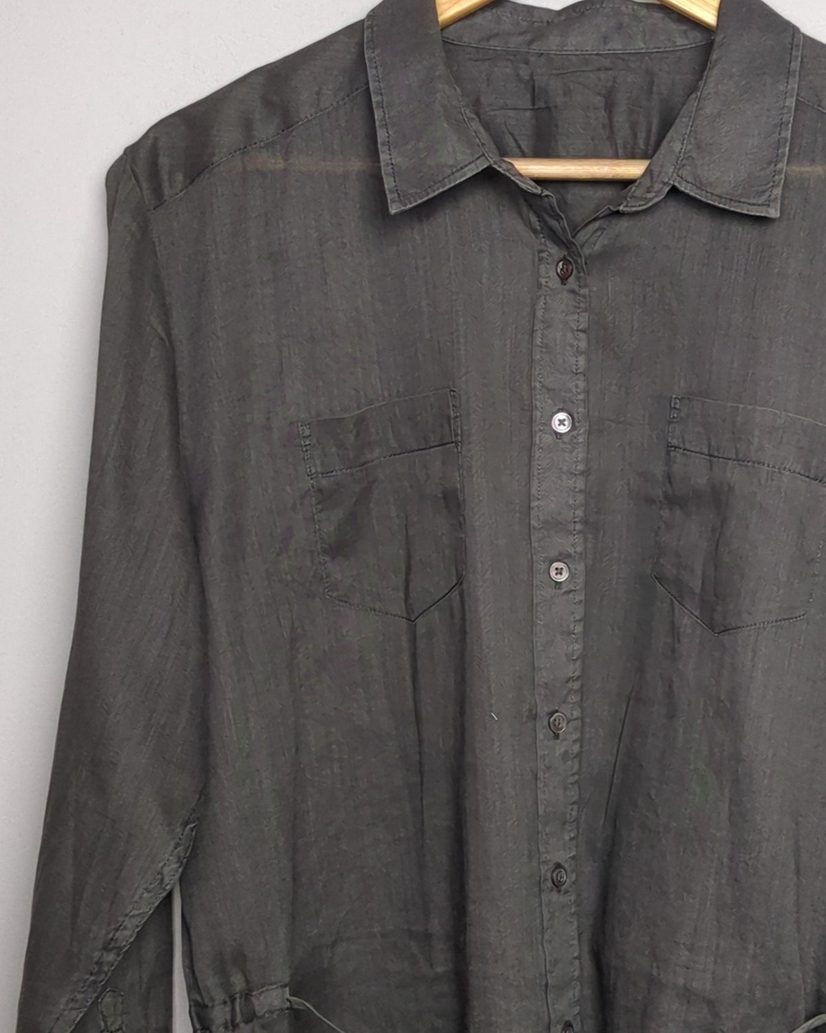 Gray Buttoned Tunic