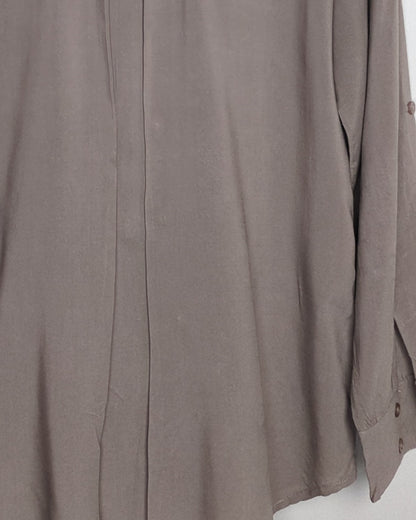 Majora Gray Button-Down Shirt