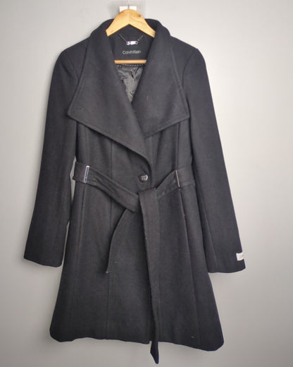 Calvin Klein Black Woolen Coat