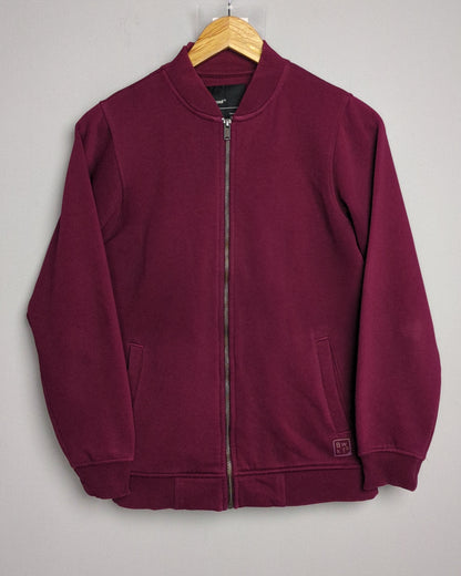 Bewakoof Wine Bomber Jacket