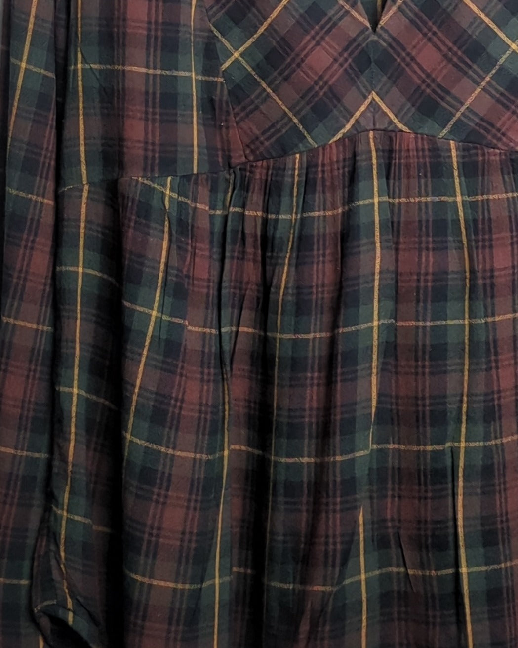 Old Navy Wine Plaid Blouse