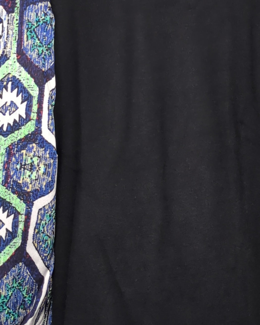 Black Graphic Blouse