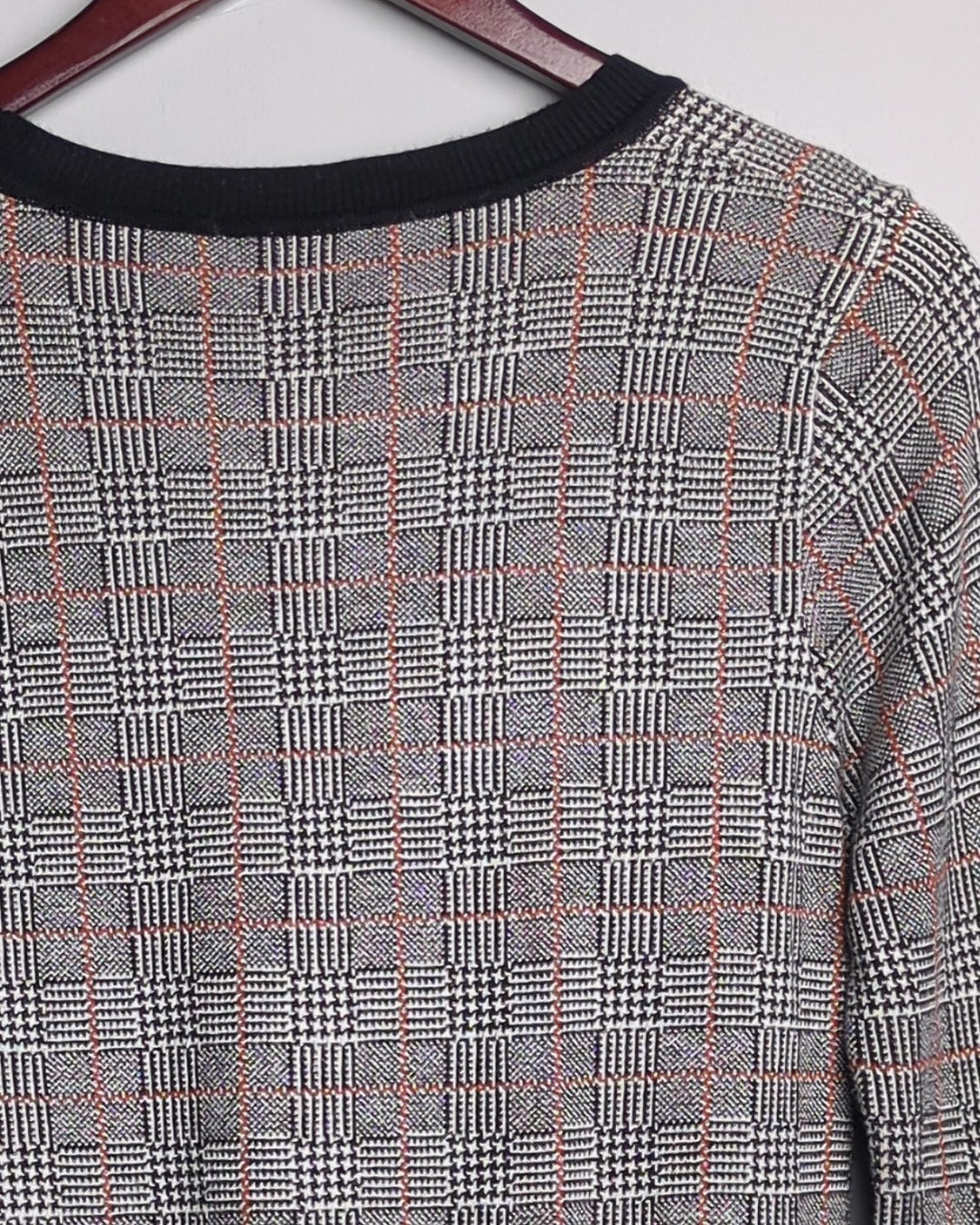 Gray Plaid Sweater