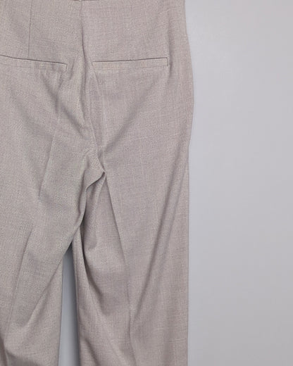 Beige Straight Leg Trousers