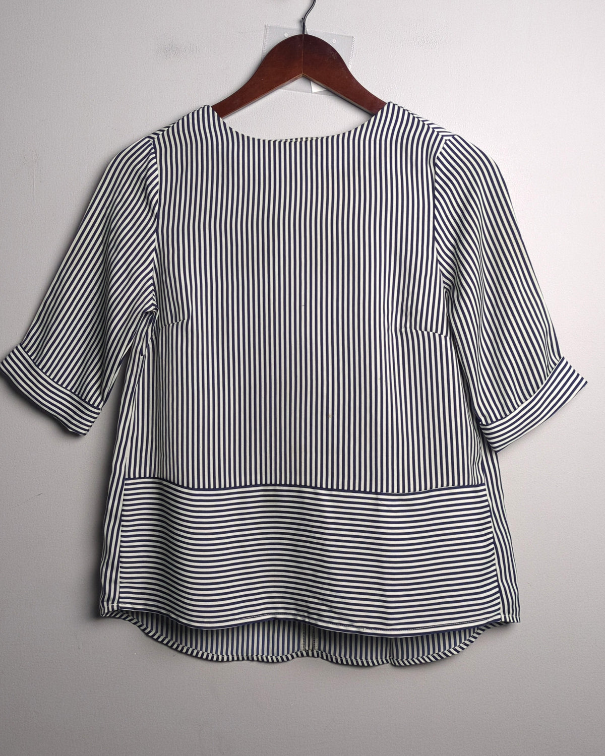 Vanheusein Blue Striped Blouse