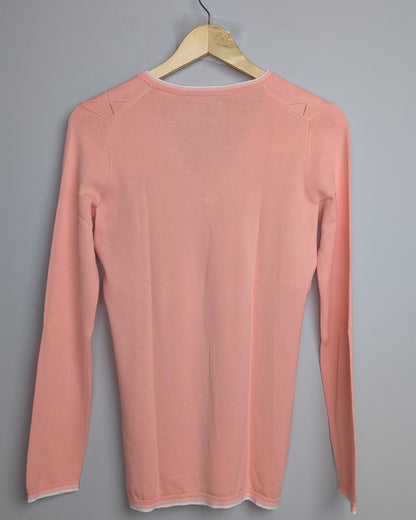 Tommy Hilfiger Pink V-Neck Sweater