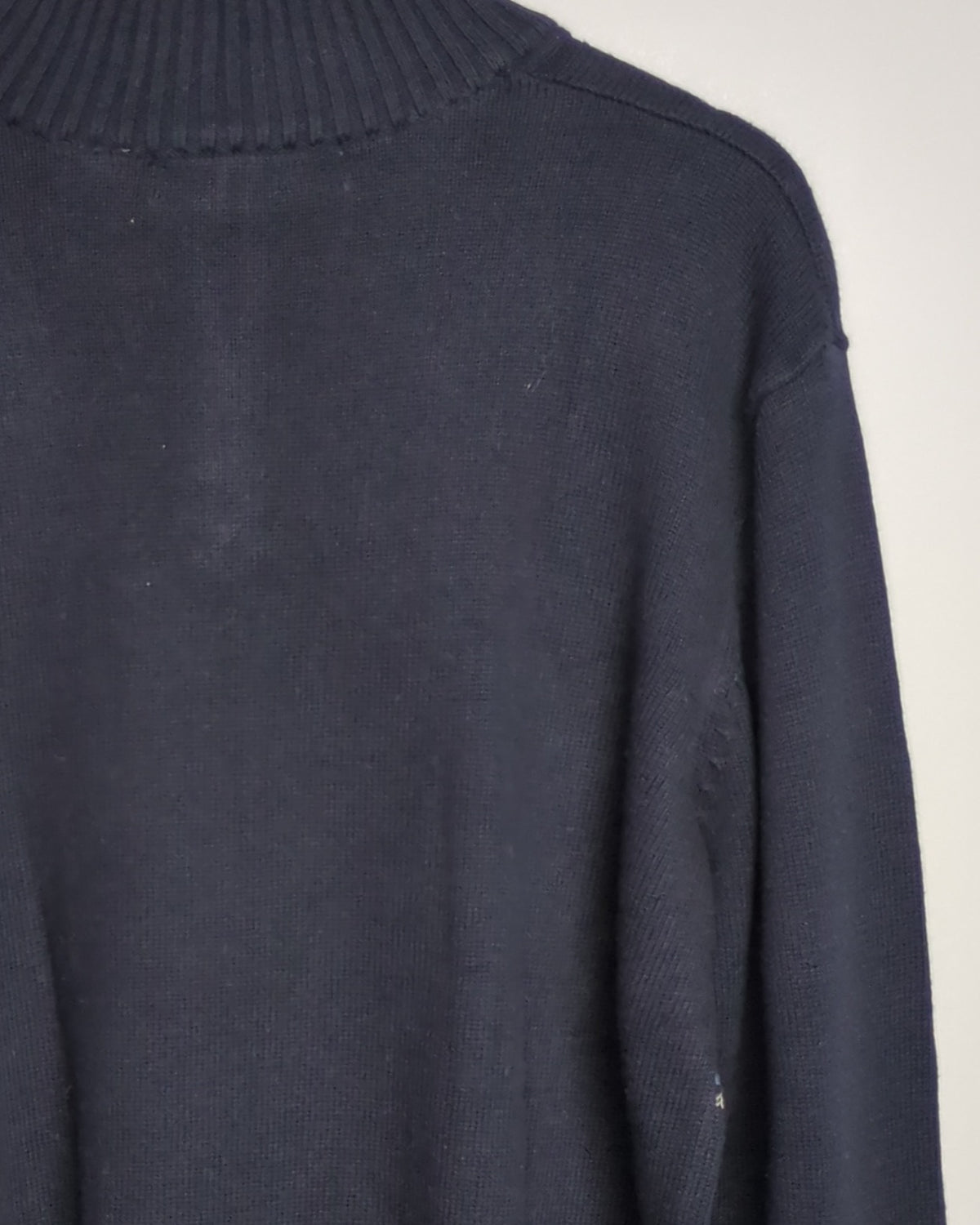 Oscar De La Renta Blue Zip Sweater