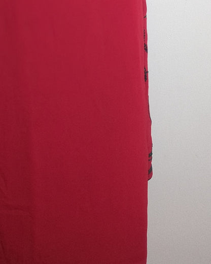 Red Embroidered Saree