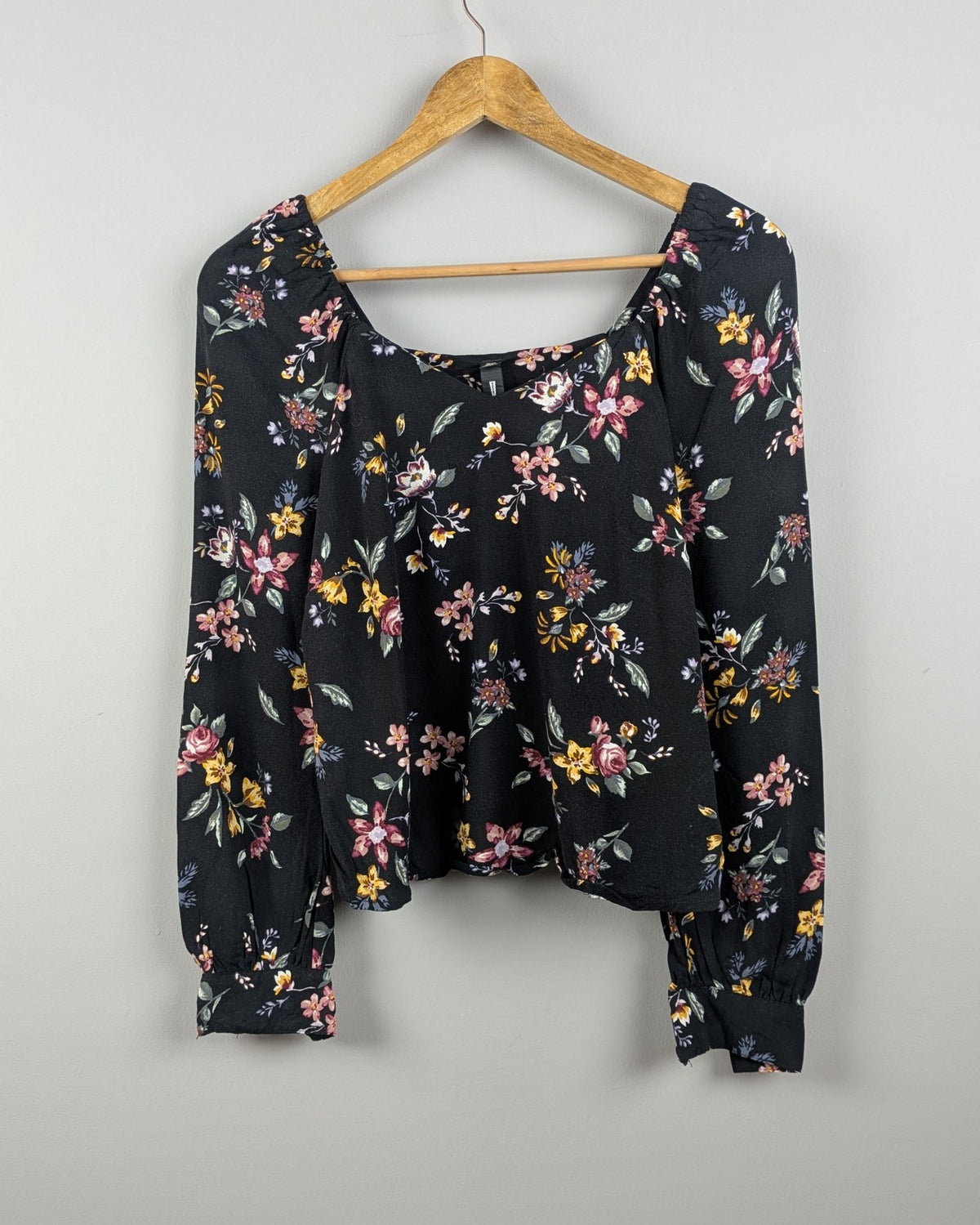 Black Floral Blouse