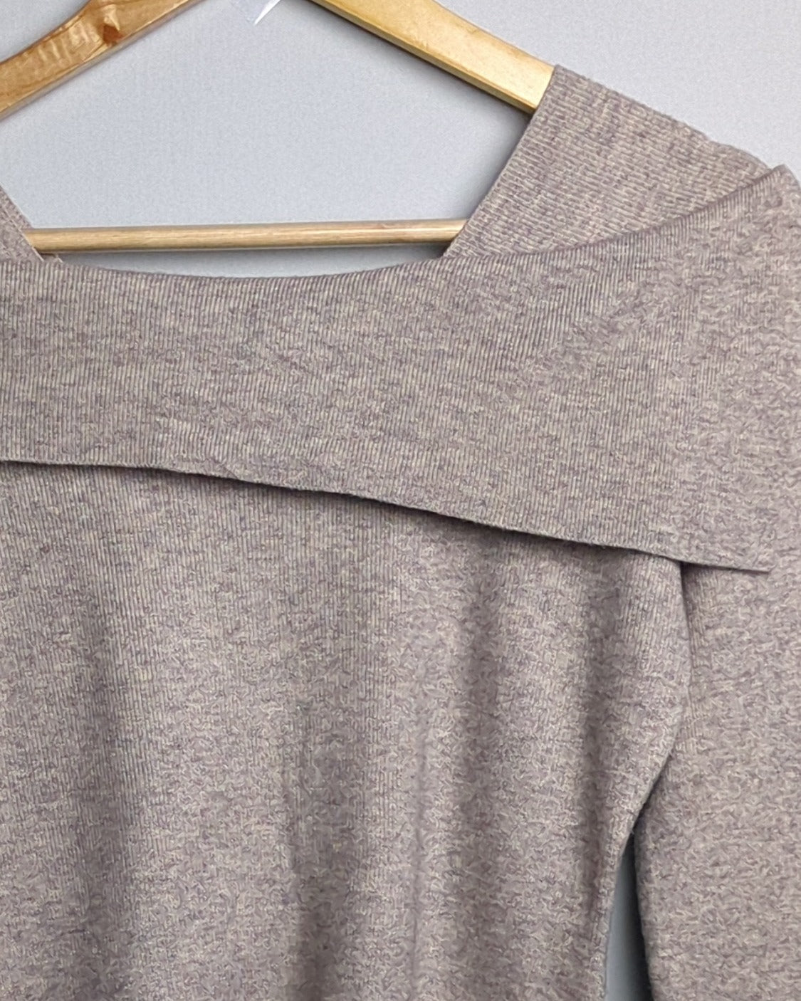 Beige Folded Sweater