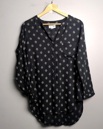 Old Navy Black Button-Down Tunic