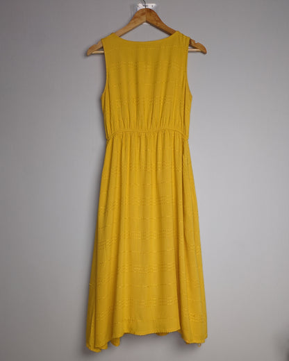 People Orange Buttoned Dress