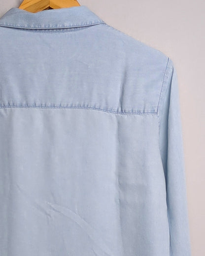 Only Blue Lyocell Women's Shirt