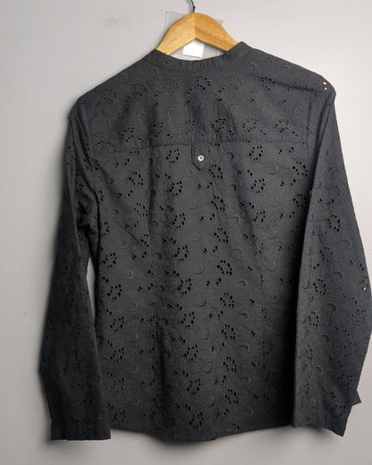 Itsu Black Eyelet Blouse