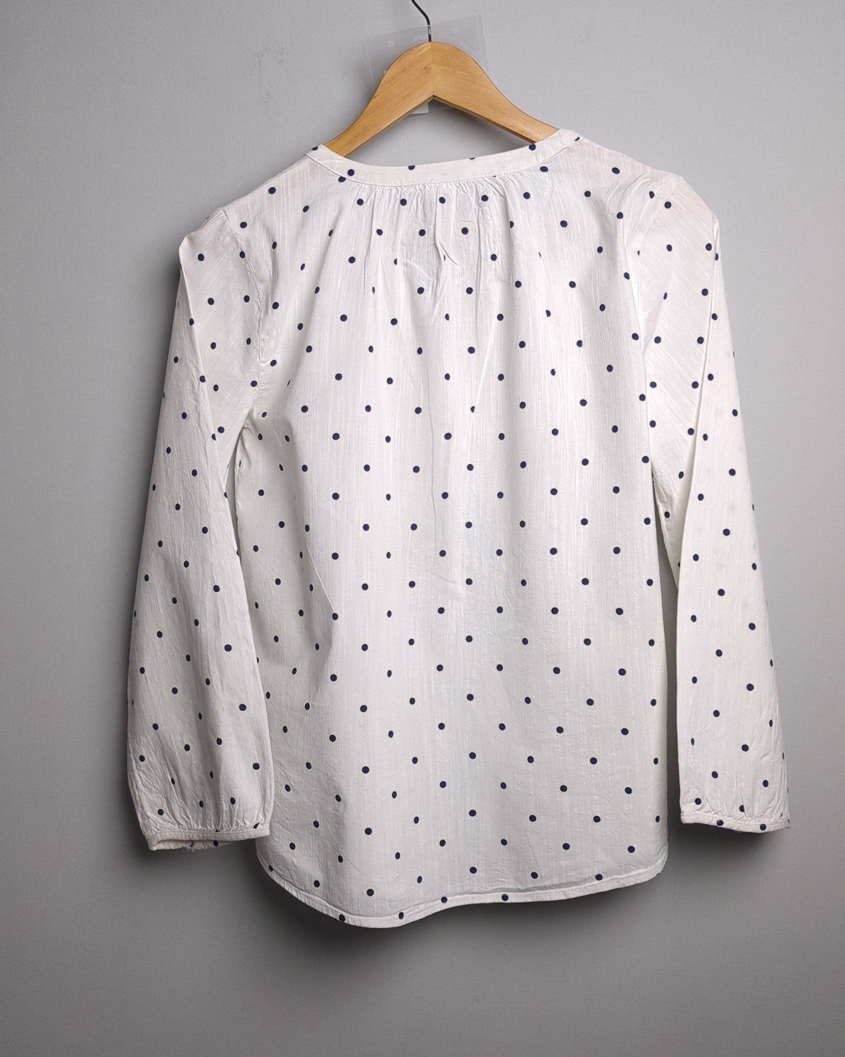 Old Navy White Polka Blouse