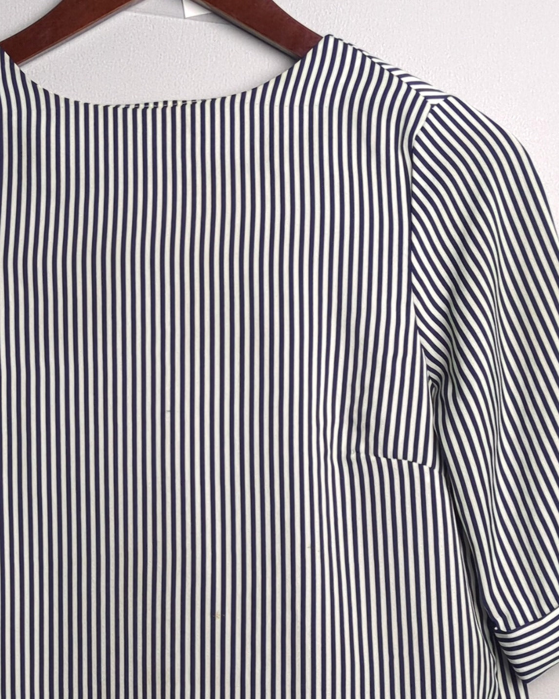Vanheusein Blue Striped Blouse
