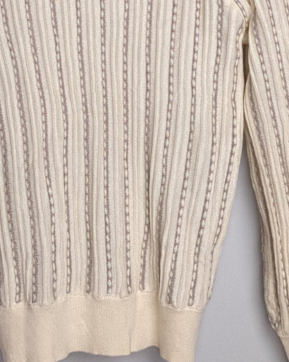 Beige Ribbed Sweater