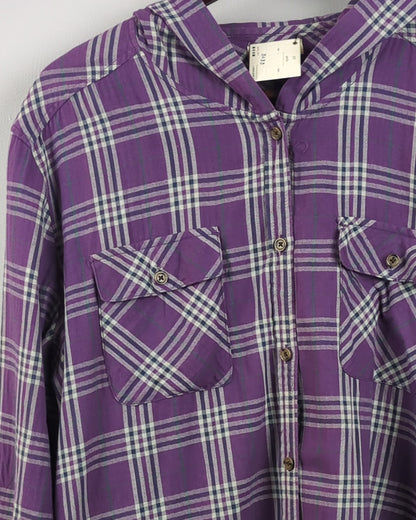 Purple Hooded Shirt