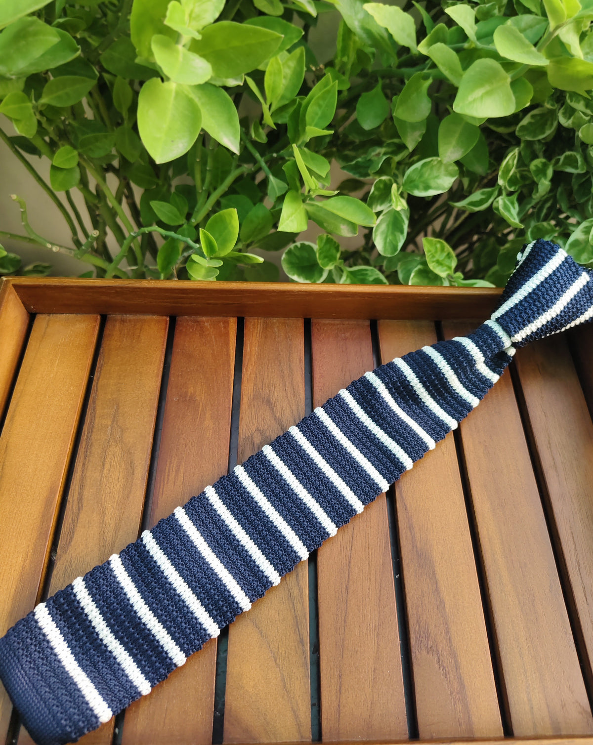 Blue Knitted Tie