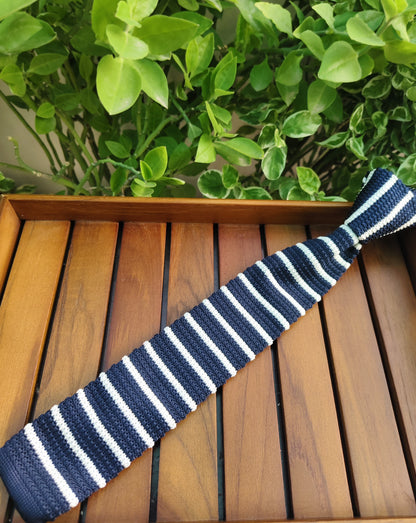 Blue Knitted Tie