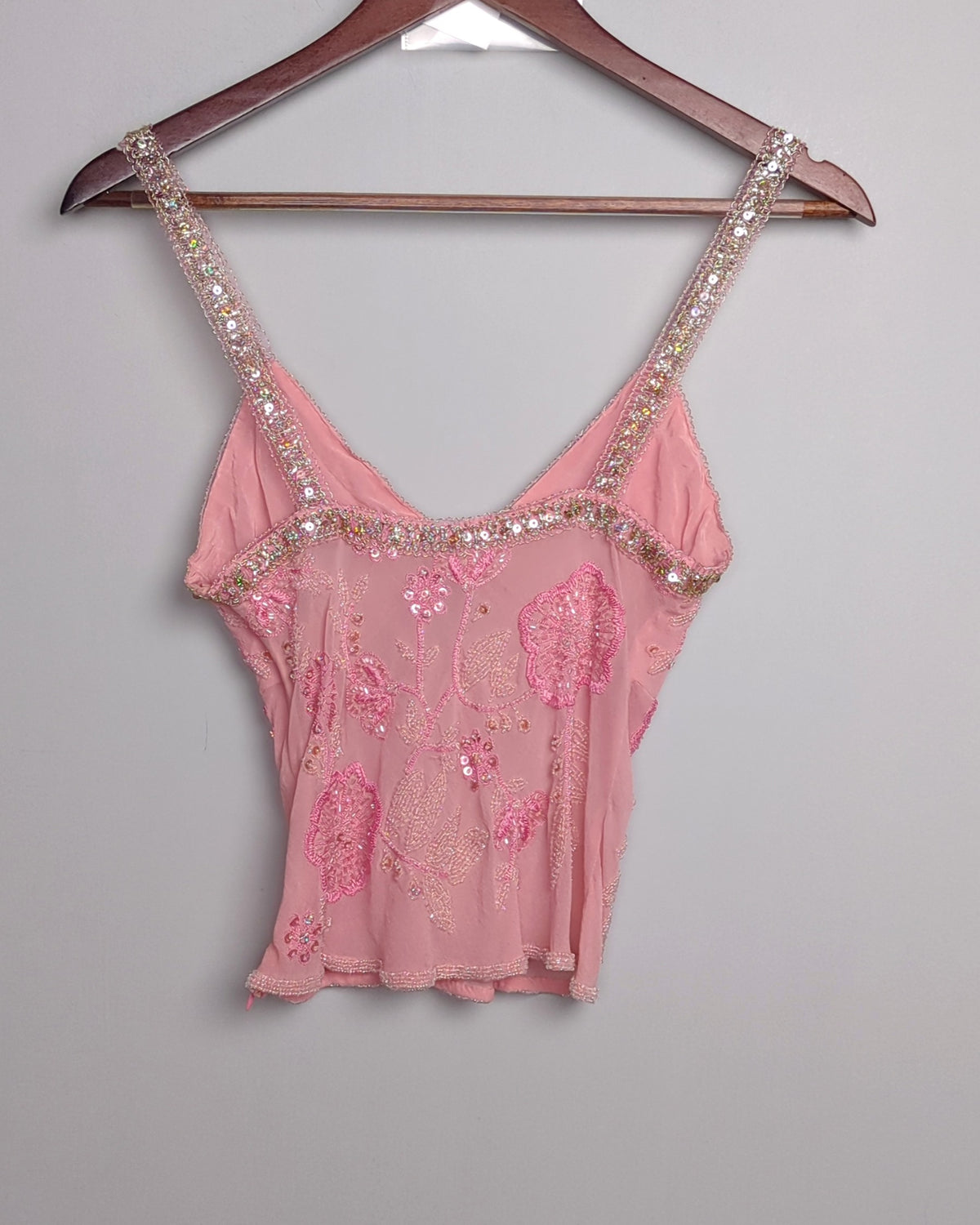 Pink Embellished Camisole Top