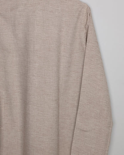 Fabindia Beige Collared Kurta