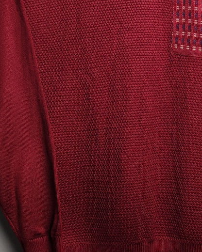 Huahuawangzi Wine Knitted Sweater