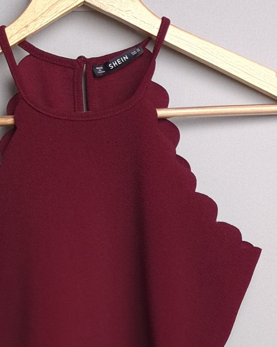 Shein Wine Halter Top