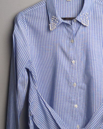 Francescas Blue Button Shirt