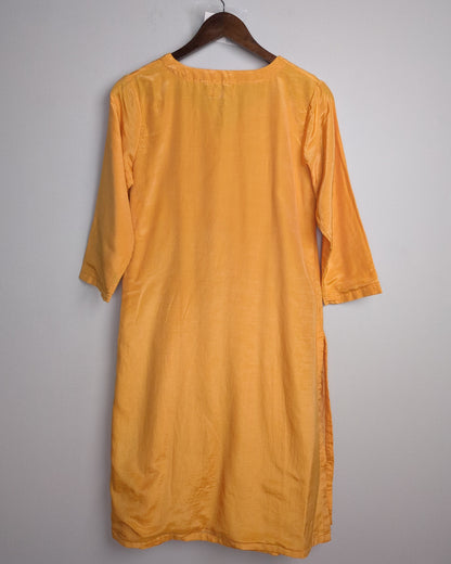 Fabindia Orange Silk Kurta
