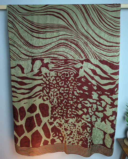 Wine Printed Saree