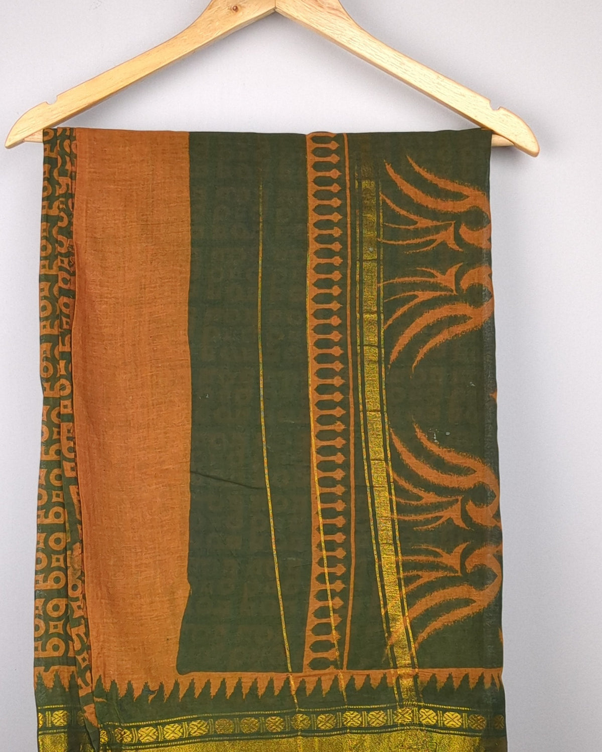 Green Printed Saree