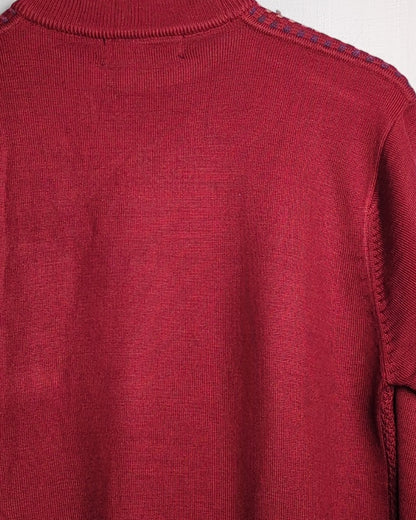 Huahuawangzi Wine Knitted Sweater