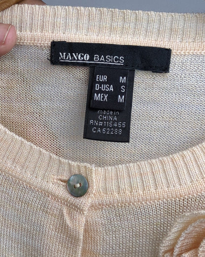 Mango Beige Floral Cardigan