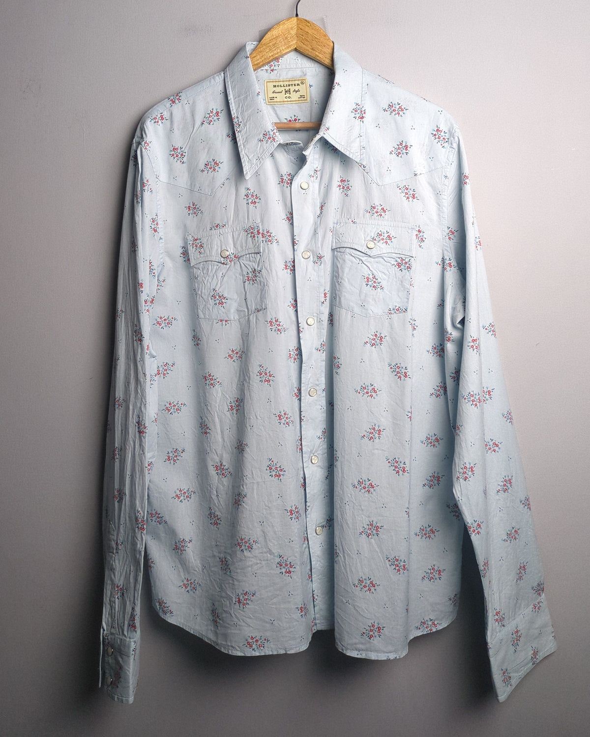 Hollister Blue Western Shirt