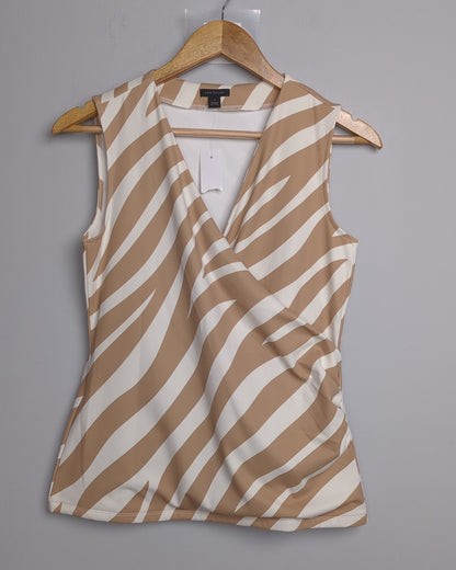 Ann Taylor Beige Printed Women's Top