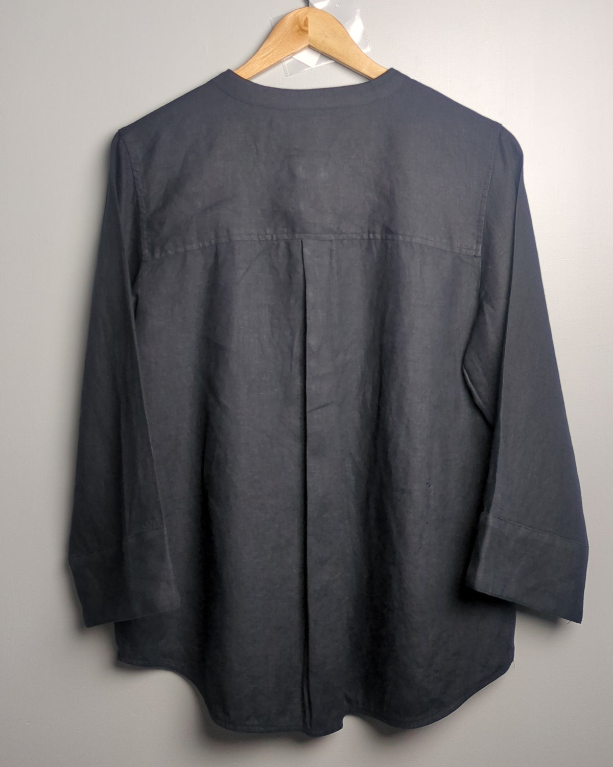 J Crew Black Linen Blouse